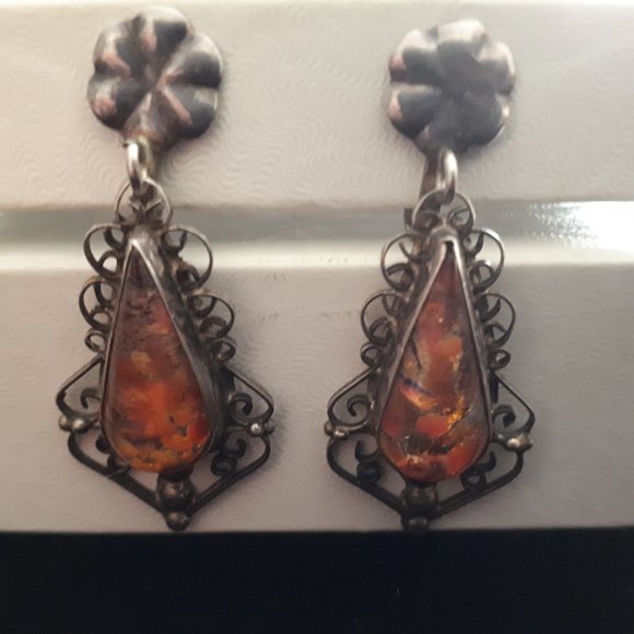 1940's Mexico Handmade 925 Silver Demi Parure - Picture 9 of 16